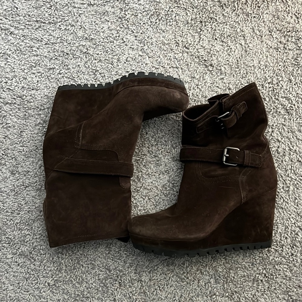 Prada Brown Heeled Boots